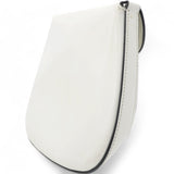 Spazzolato Mini Cleo Flap Adjustable Strap Shoulder Bag White