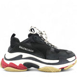 Triple S Sneakers in Black/Red Polyurethane Size39