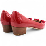 Red Patent Leather Vara Double Bow Pumps Size 8/39