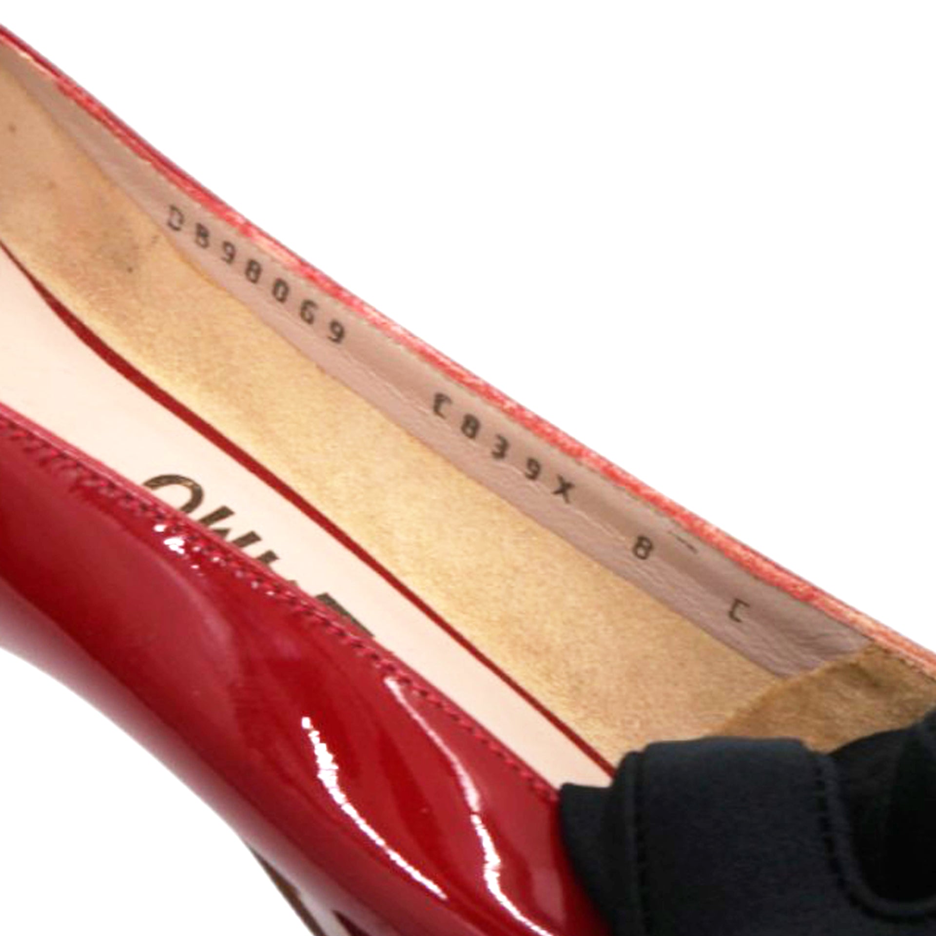 Red Patent Leather Vara Double Bow Pumps Size 8/39