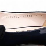 Navy Patent Leather Vara Bow Peep Toe Pumps Size9/40