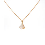 18K Yellow Gold Diamond Mother of Pearl Small Divas' Dream Pendant Necklace