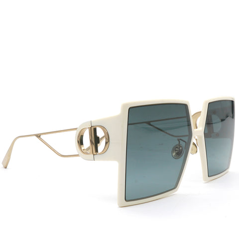 Square Montaigne Sunglasses White