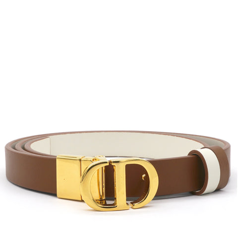 Montaigne Reversible Belt Golden Saddle And Latte Smooth