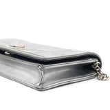 Silver Leather Diorama Wallet on Chain