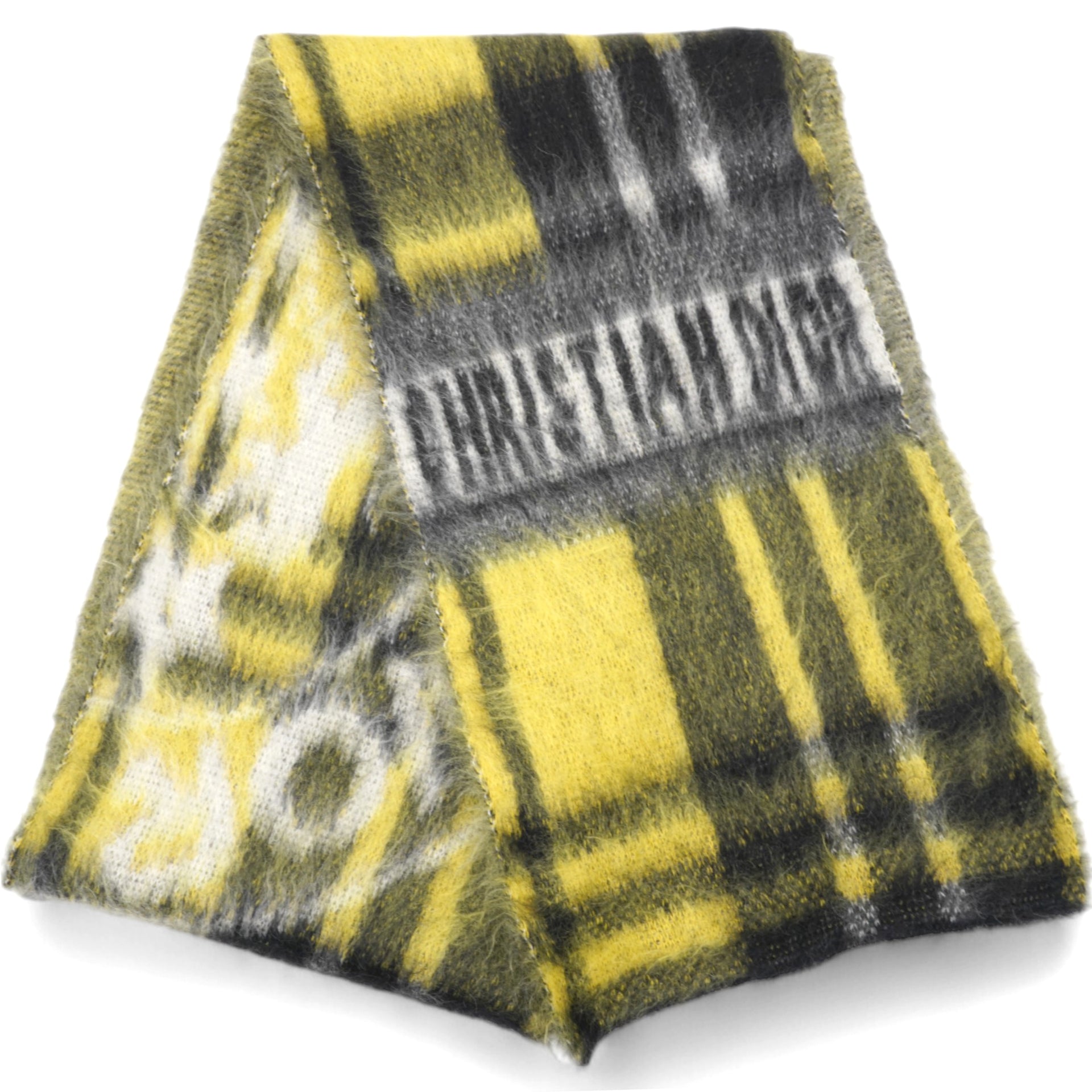 Printed Scarf in Yellow and Black