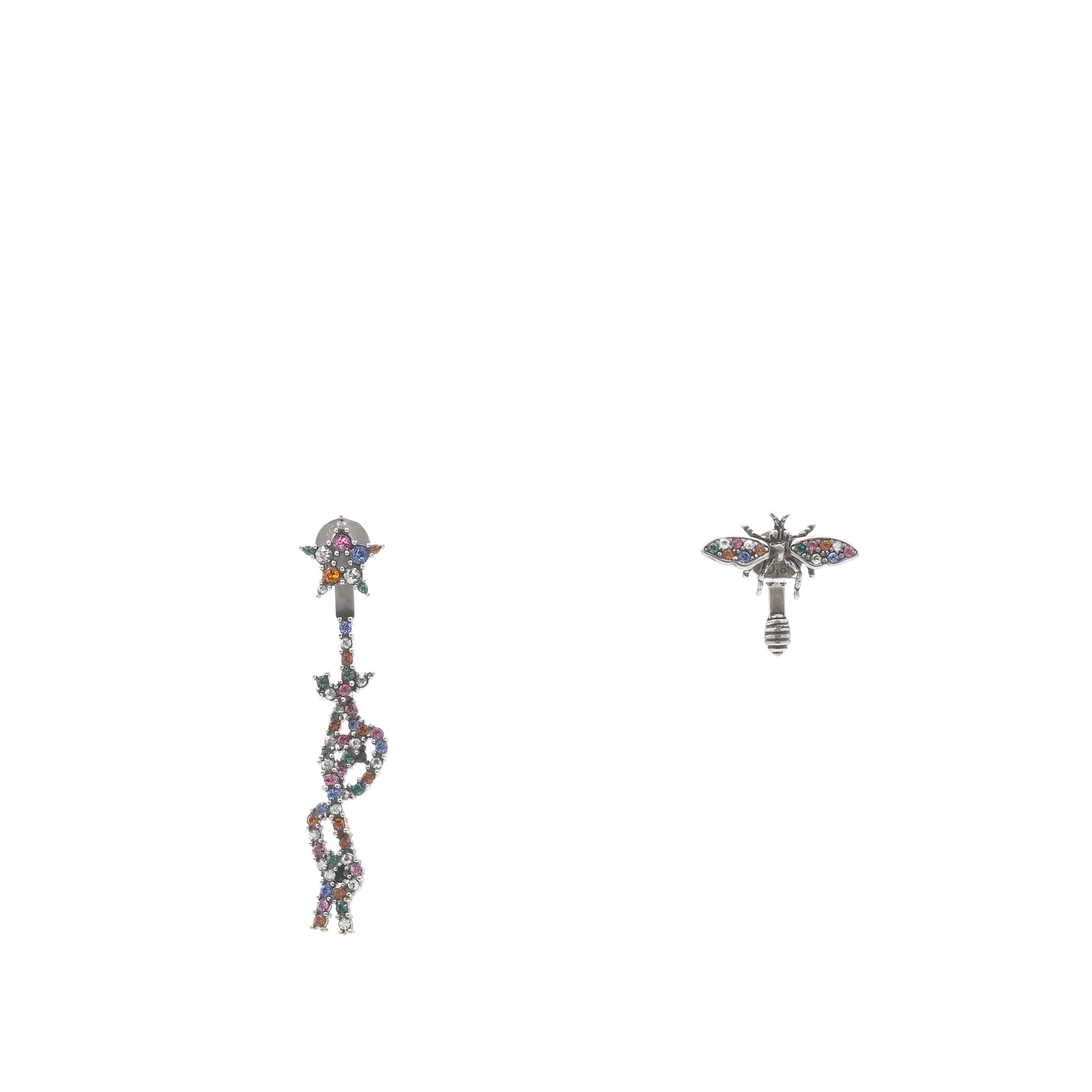 Palladium Crystal J'adior Earrings Multicolor