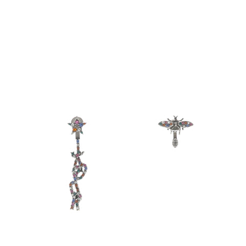 Palladium Crystal J'adior Earrings Multicolor