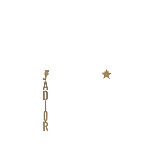 Metal J’ADIOR Star Drop Chain Earrings Aged Gold