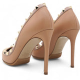 Rockstud Pointed Pump In Pink Size36.5