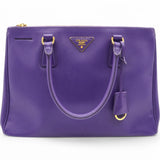 Saffiano Galleria Double Zip Tote Viola