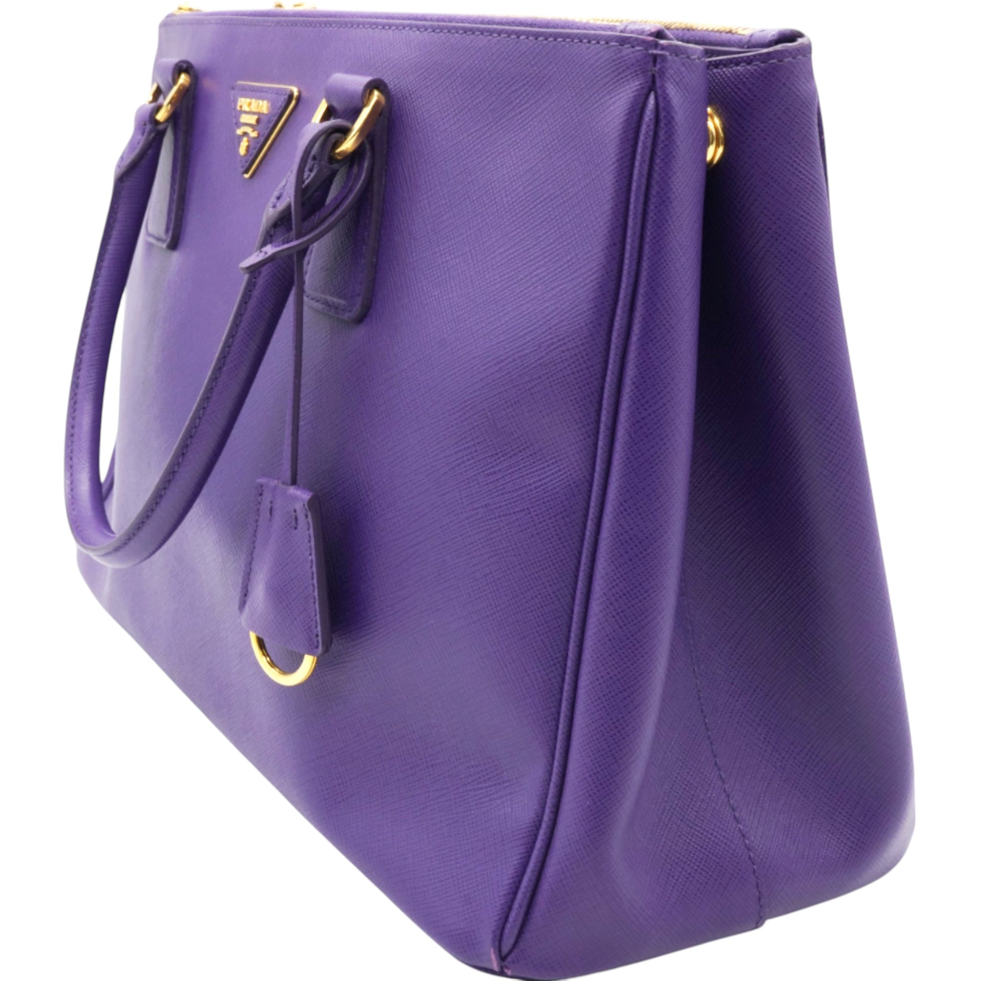 Saffiano Galleria Double Zip Tote Viola