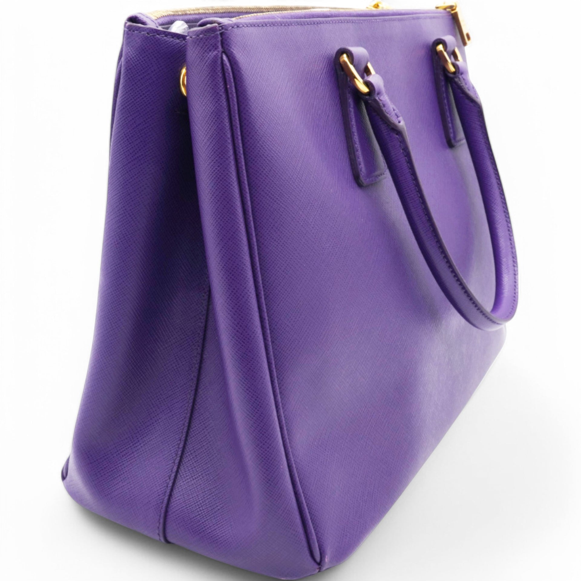 Saffiano Galleria Double Zip Tote Viola