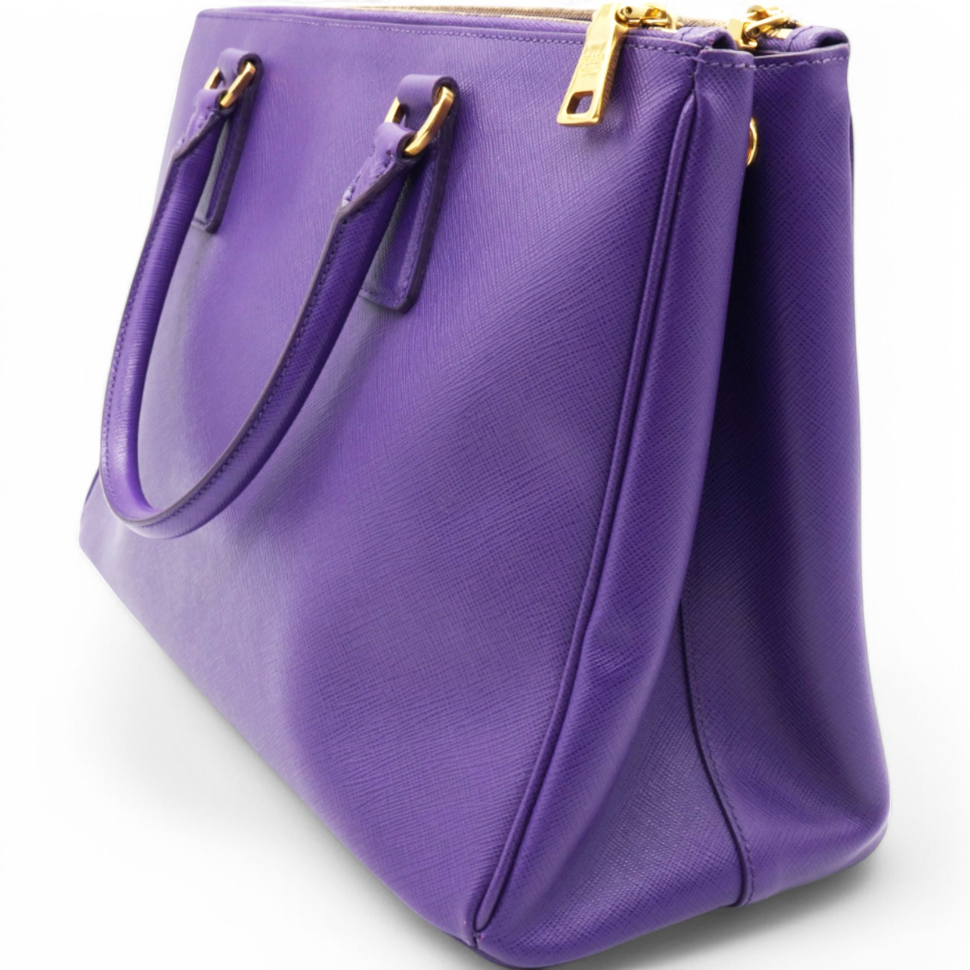 Saffiano Galleria Double Zip Tote Viola