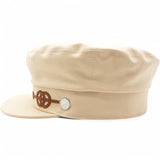 Double Linen Twill Casquette Cabourg Cliquetis Cap White Crème Size58