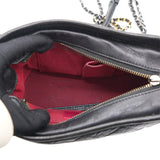 Aged Calfskin Quilted Small Gabrielle Hobo Black