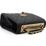 Lambskin Quilted Mini Trendy CC Chain Wallet Black