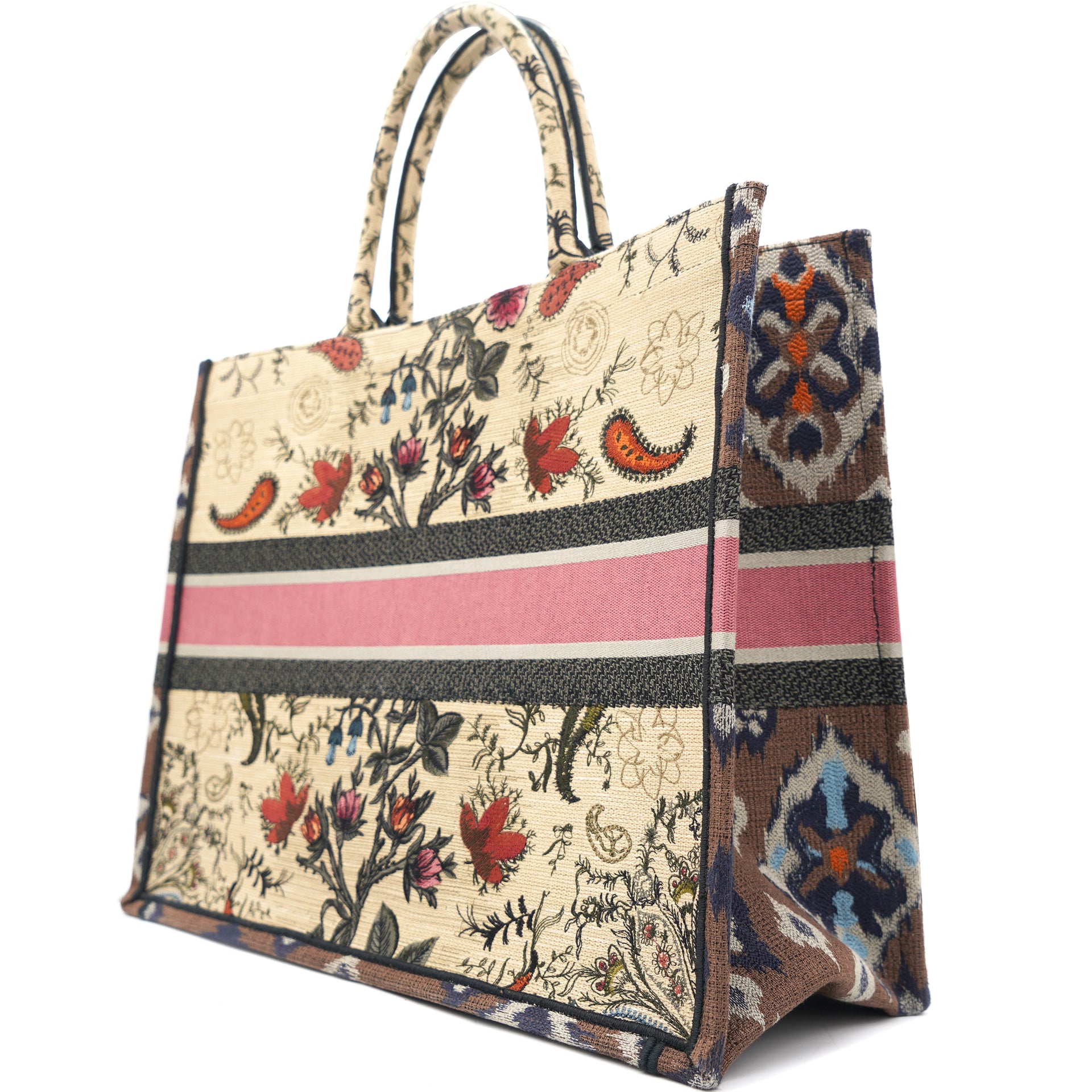 Dior Book Tote Multicolor Flowers Embroidery Womens Fashion Bags   Wallets Tote Bags on Carousell