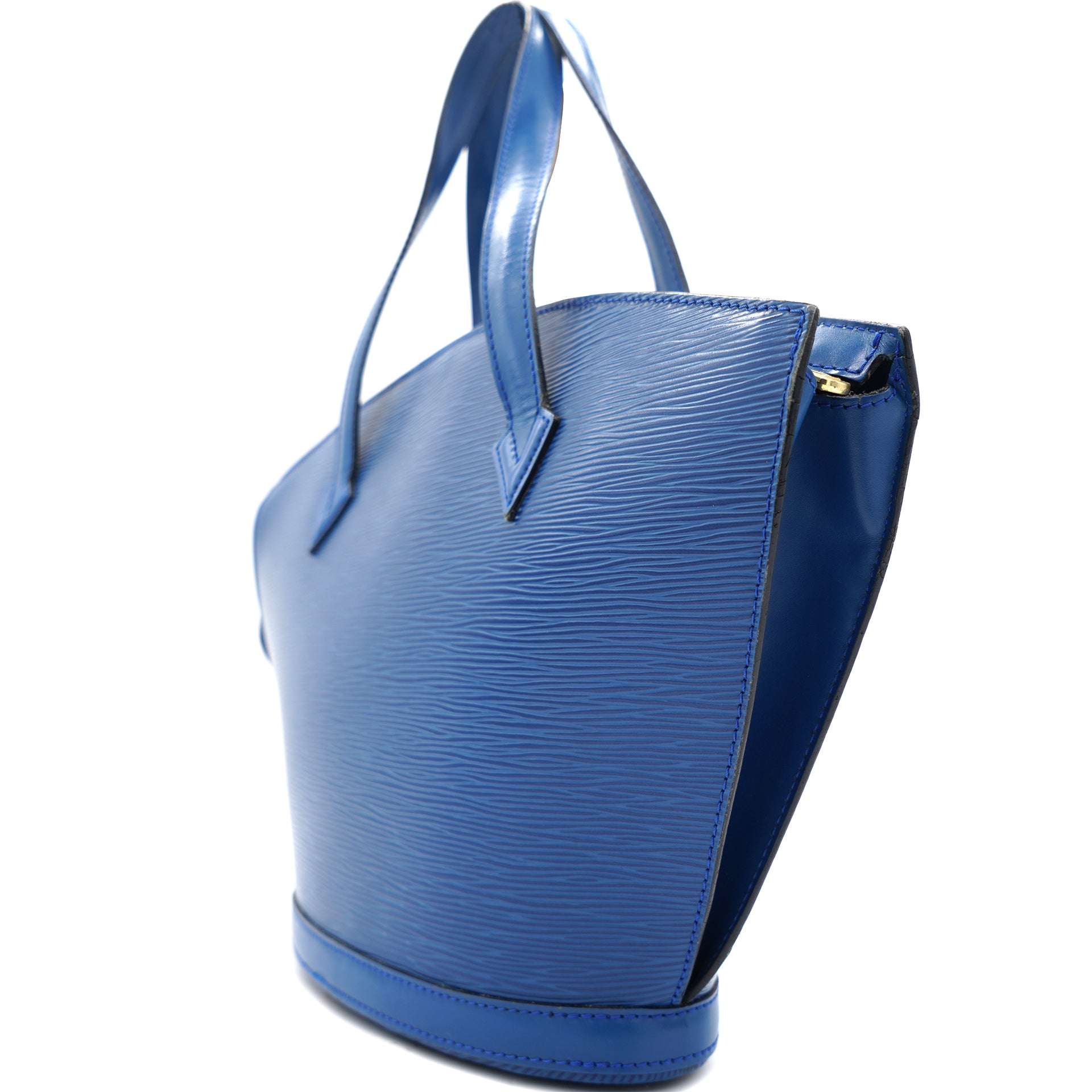 Louis Vuitton - Authenticated Saint Jacques Handbag - Leather Blue Plain for Women, Very Good Condition