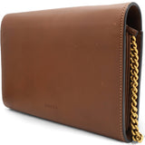 Calfskin Animalier Chain Wallet Brown