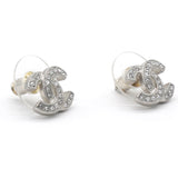 Logo Earrings Silver/Crystal