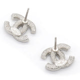 Logo Earrings Silver/Crystal