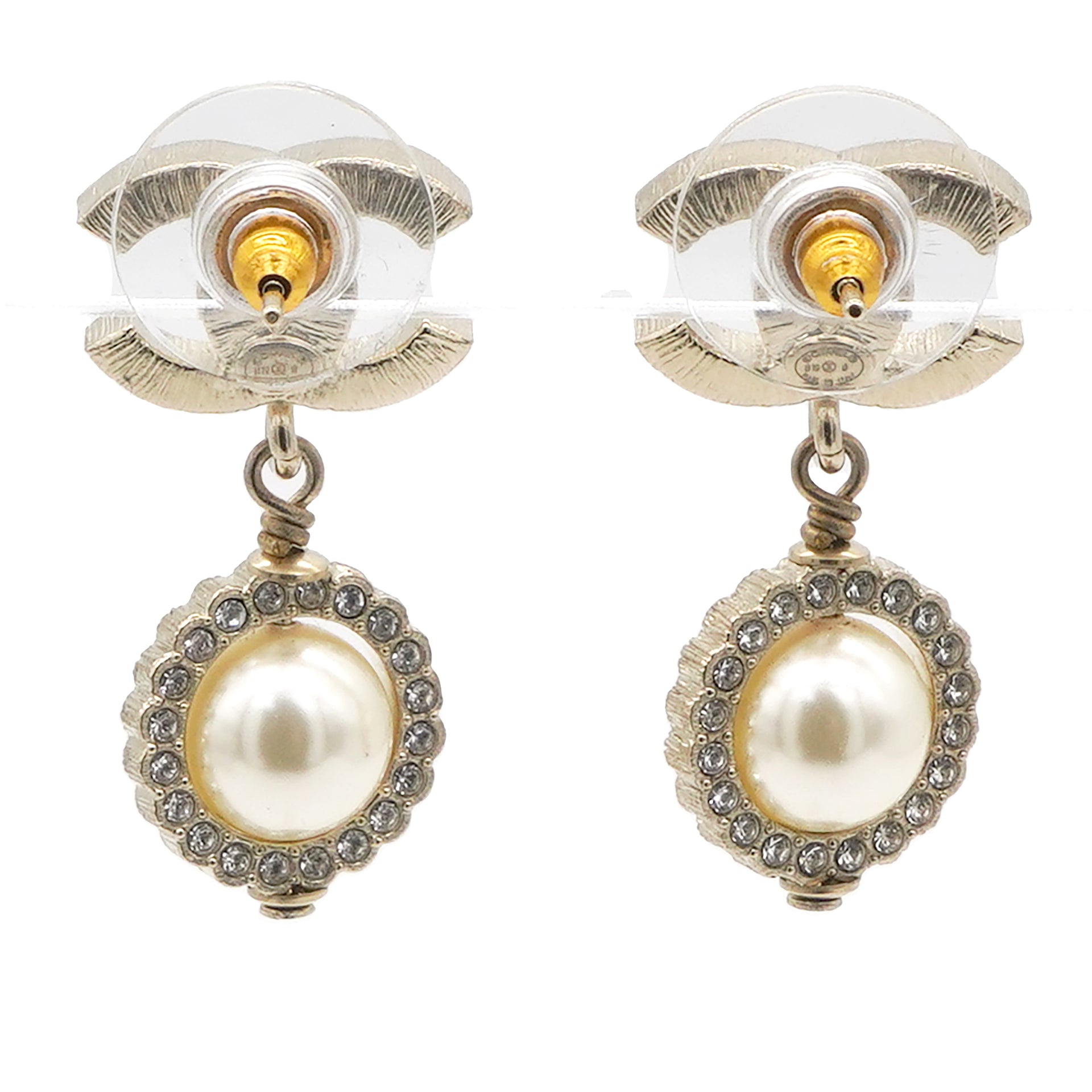 Pearl CC Drop Earrings