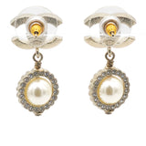 Pearl CC Drop Earrings