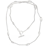 Farandole Long Necklace Silver 120cm