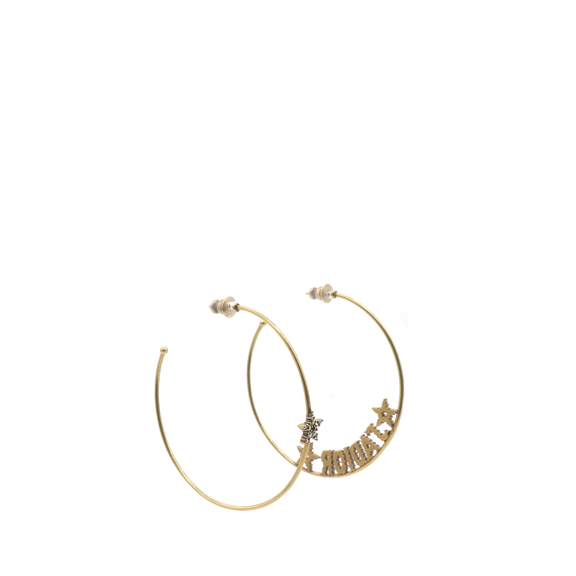 Metal J'Adior Hoop Earrings Aged