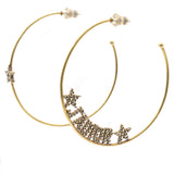 Metal J'Adior Hoop Earrings Aged