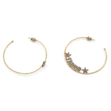 Metal J'Adior Hoop Earrings Aged