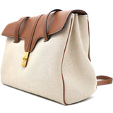 Small 16 Bag In Textile And Natural Calfskin Natural