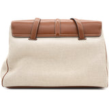 Small 16 Bag In Textile And Natural Calfskin Natural