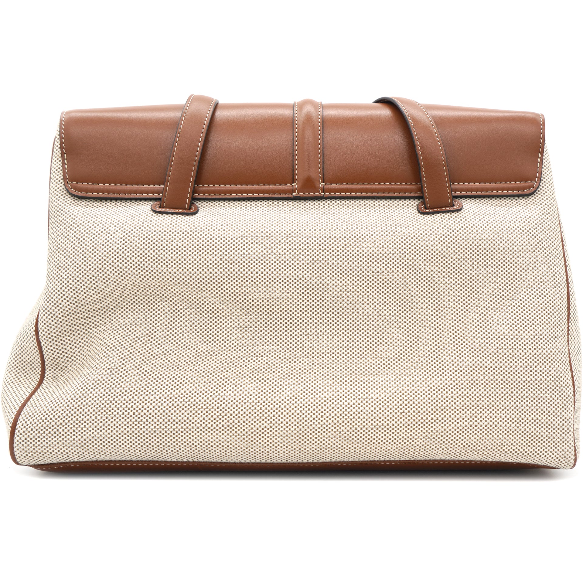 Small 16 Bag In Textile And Natural Calfskin Natural