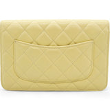 Caviar Quilted Mini Wallet On Chain WOC Yellow