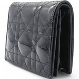 Patent Cannage Lady Dior Wallet Black