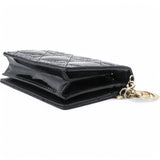 Patent Cannage Lady Dior Wallet Black