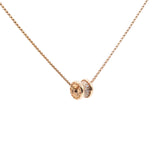 18K Rose Gold Diamond B.Zero Pendant Necklace