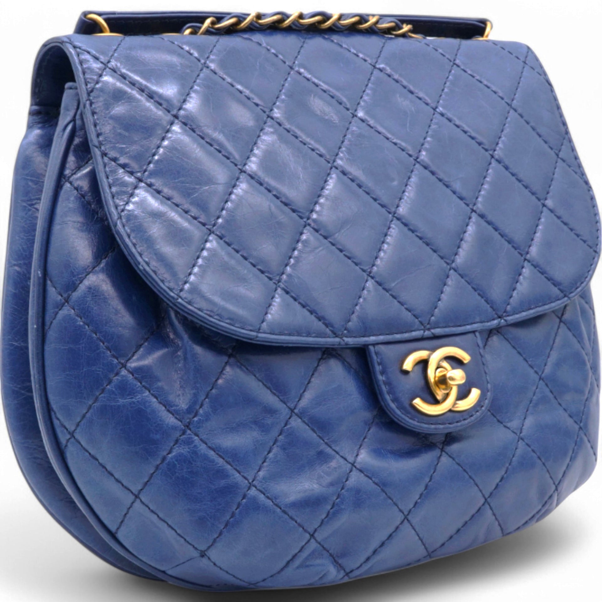 Glazed Bubble CC Flap Navy