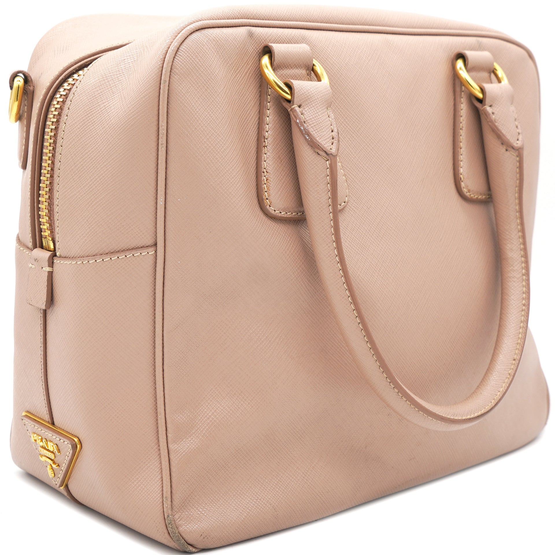Prada Cammeo Saffiano Lux Leather Frame Top Handle Bag BN2136