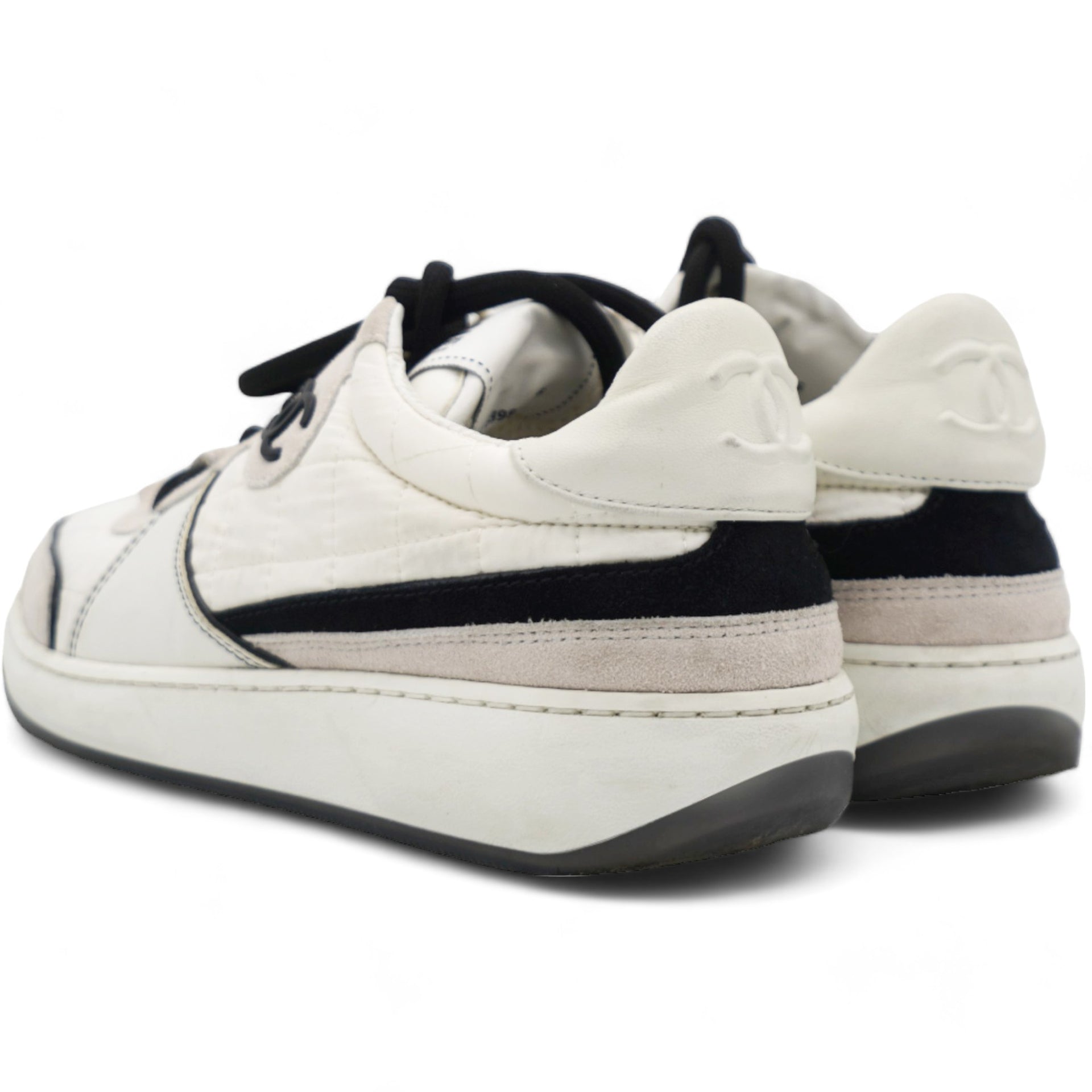 Suede Fabric Calfskin Women CC Sneakers 36