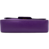 Purple Leather Gancini Flap Bag