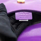 Purple Leather Gancini Flap Bag