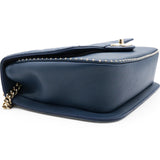 Matelasse Coco Mark Chain Caviar Shoulder Bag Navy