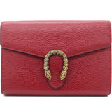 Red Leather Dionysus Wallet On Chain