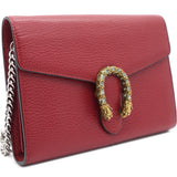 Red Leather Dionysus Wallet On Chain