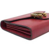 Red Leather Dionysus Wallet On Chain