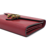 Red Leather Dionysus Wallet On Chain