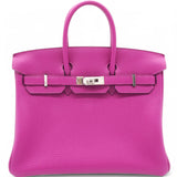 Chevre Mysore Horseshoe Birkin 25 Rose Pourpre